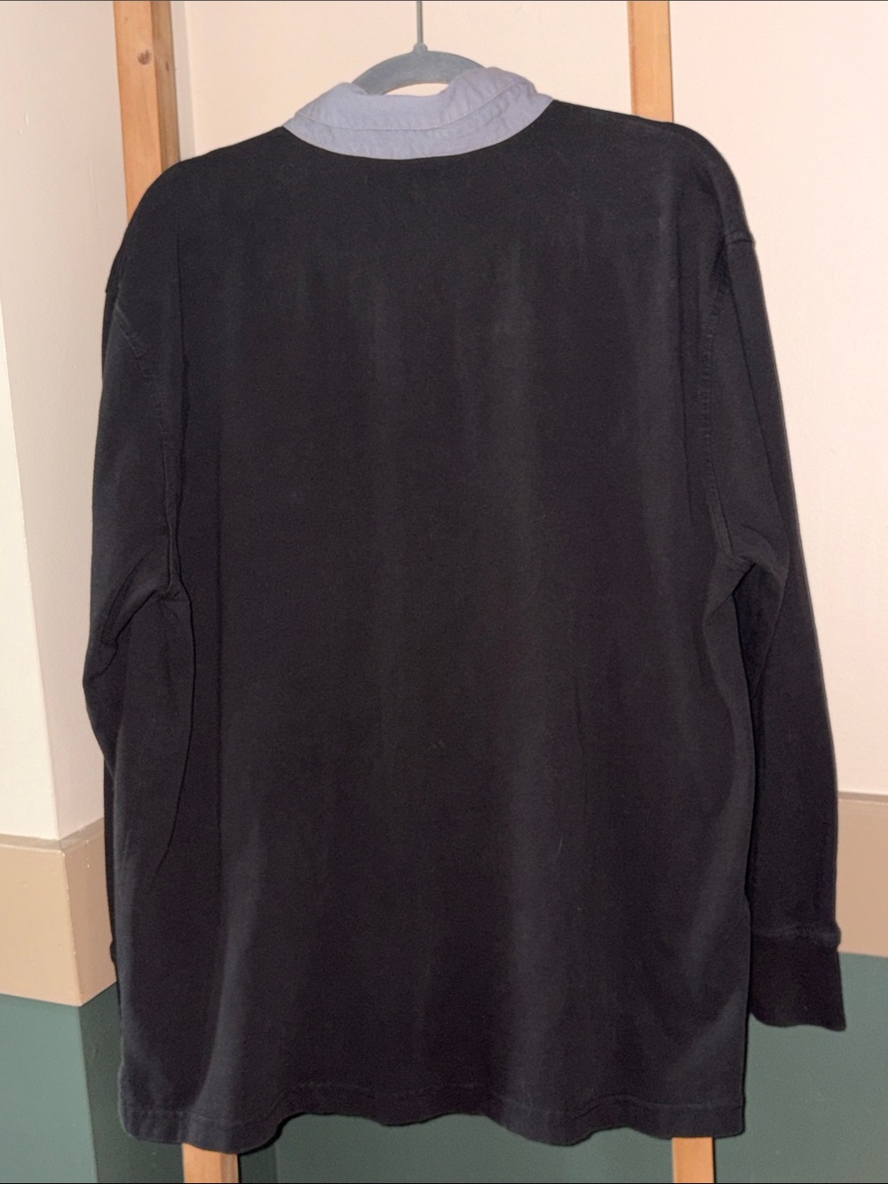 Disney Haunted Mansion Shirt Mens XL Black Purple Long Sleeve Rugby - Picture 4 of 4